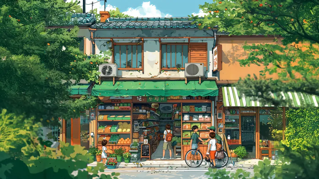 3k插画杂货小店壁纸|清新背景图片 - 治愈风「哲风壁纸」 3k插画杂货小店壁纸|清新背景图片 - 治愈风「哲风壁纸」