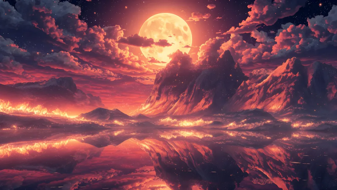 4k科幻风景壁纸|大山背景图片 - 梦幻月夜「哲风壁纸」 4k科幻风景壁纸|大山背景图片 - 梦幻月夜「哲风壁纸」