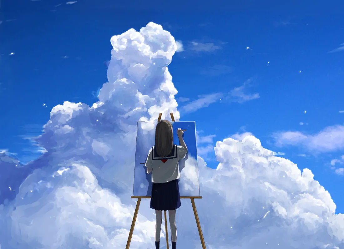 3k二次元少女壁纸|云端作画背景图片 - 唯美场景「哲风壁纸」 3k二次元少女壁纸|云端作画背景图片 - 唯美场景「哲风壁纸」