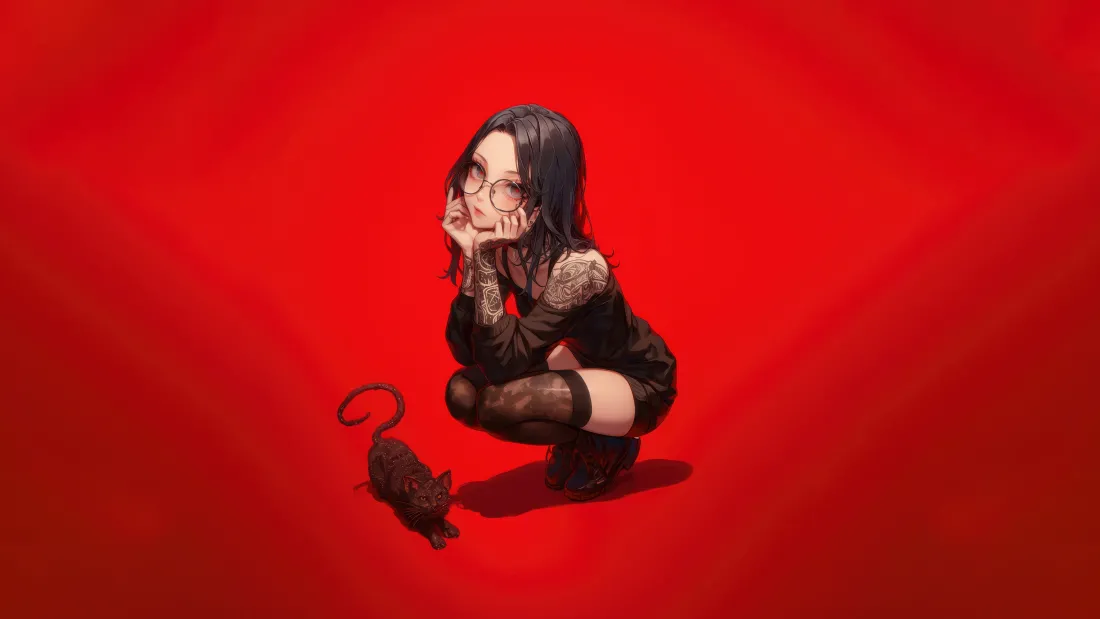 8k美女动漫壁纸|红衣少女与黑猫背景图片 - 超酷「哲风壁纸」 8k美女动漫壁纸|红衣少女与黑猫背景图片 - 超酷「哲风壁纸」