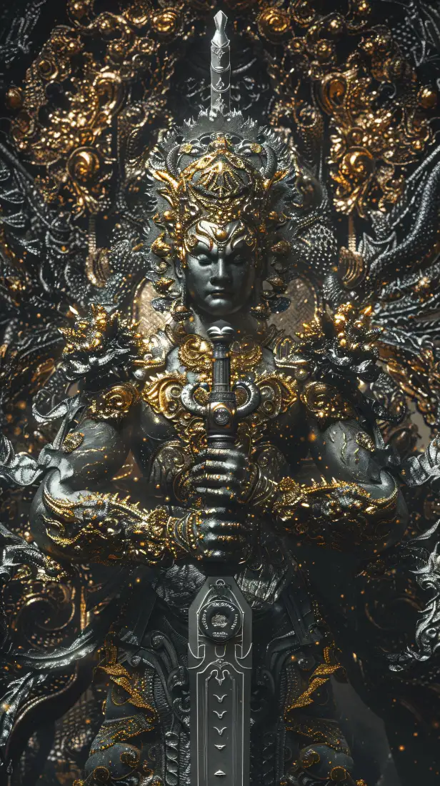 3D手机壁纸｜金刚护法天王背景图片 - 酷炫「哲风壁纸」