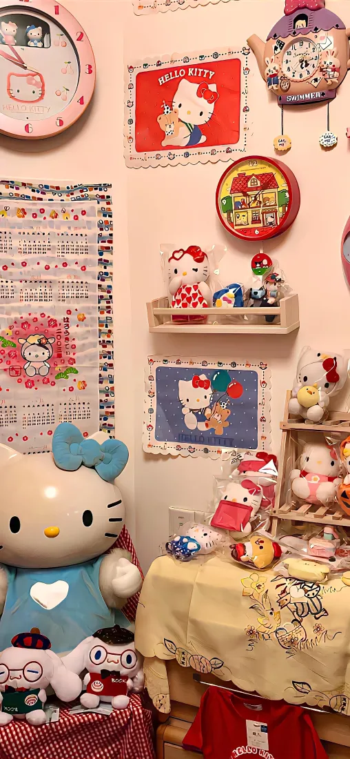 Hello Kitty插画手机壁纸|房间背景图片 - 可爱风「哲风壁纸」 Hello Kitty插画手机壁纸|房间背景图片 - 可爱风「哲风壁纸」