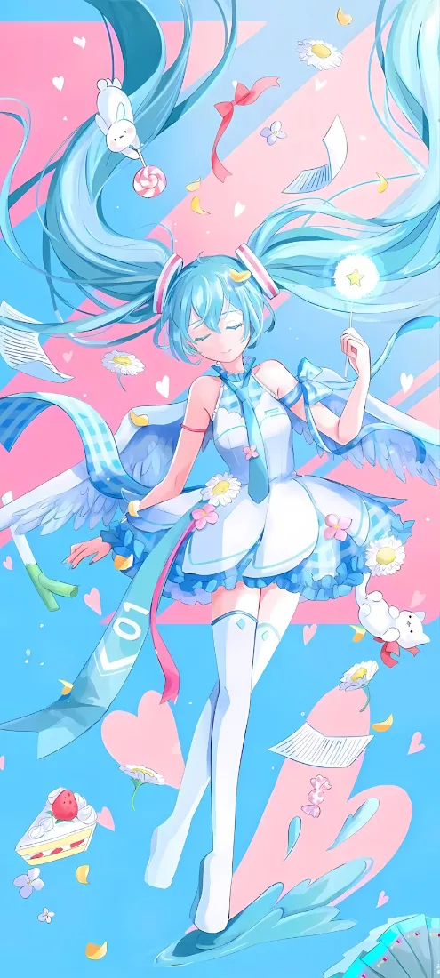 初音未来手机壁纸|虚拟偶像歌手背景图片 - 梦幻风「哲风壁纸」 初音未来手机壁纸|虚拟偶像歌手背景图片 - 梦幻风「哲风壁纸」