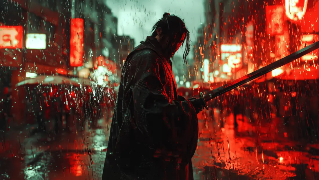 6kAI二次元雨滴壁纸|持武士刀人物背景图片 - 超酷「哲风壁纸」 6kAI二次元雨滴壁纸|持武士刀人物背景图片 - 超酷「哲风壁纸」
