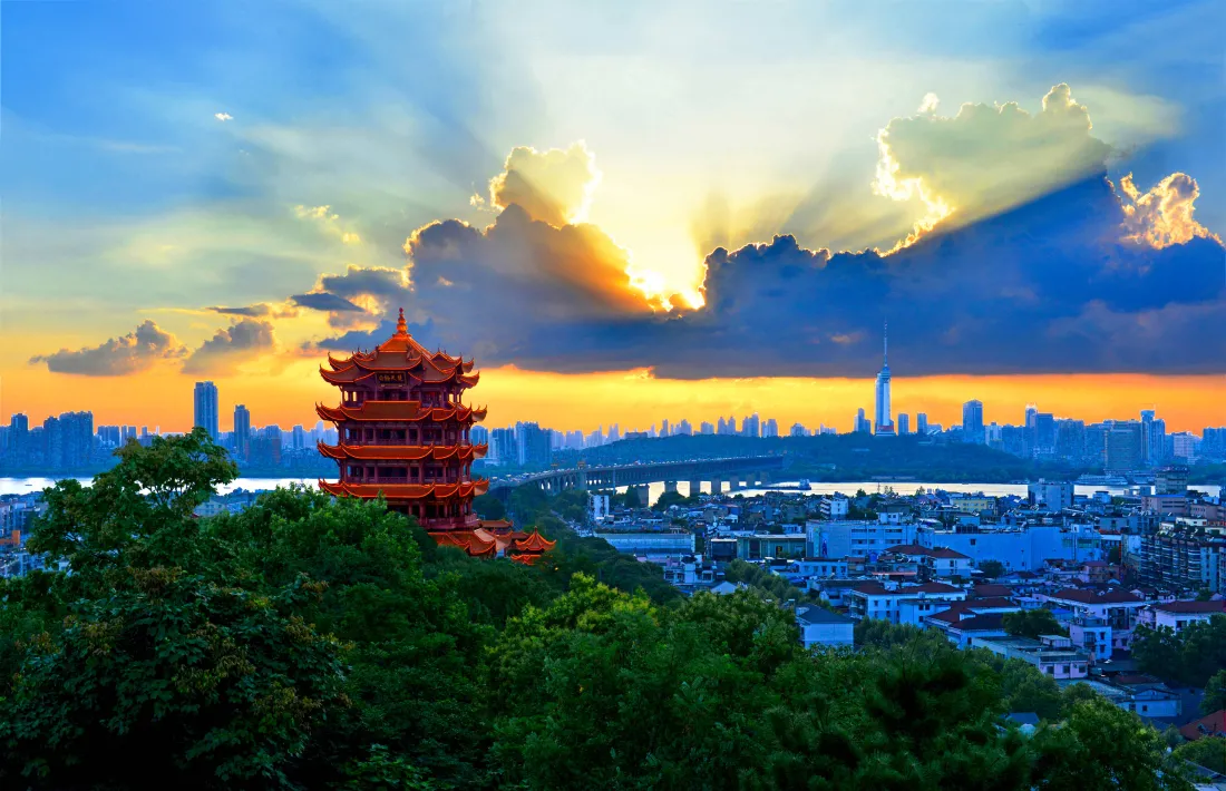 3k城市风景壁纸｜黄鹤楼背景图片 - 绝美风光「哲风壁纸」