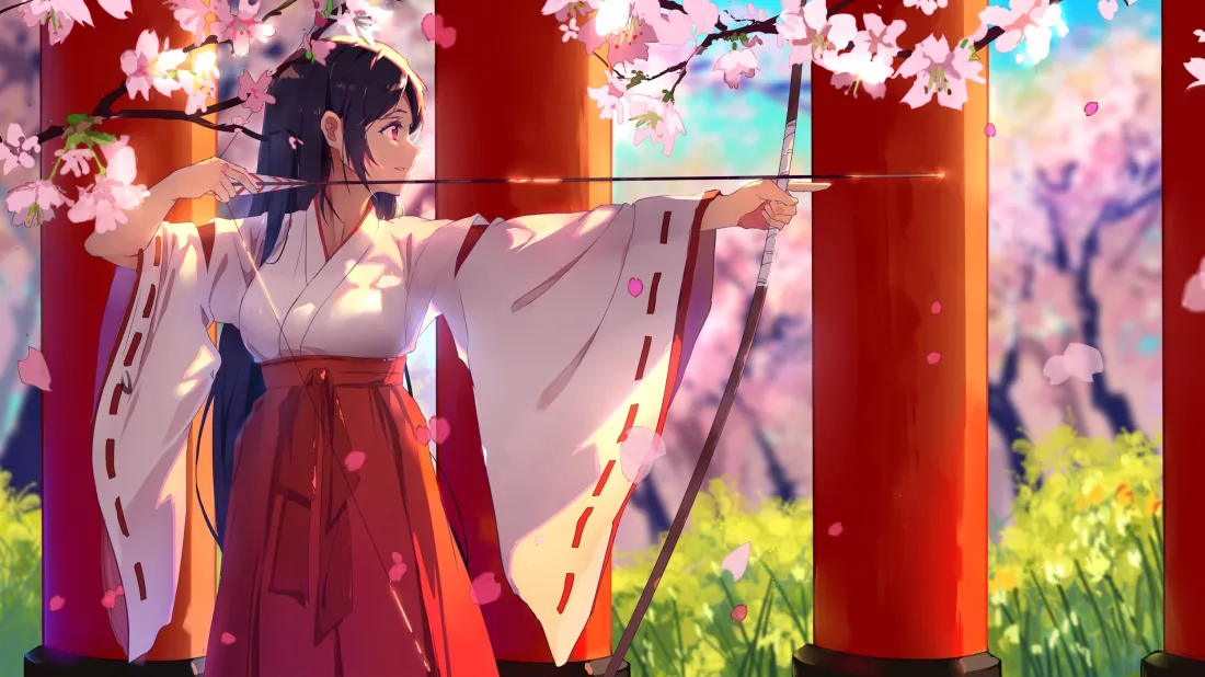 3k和服少女壁纸|樱花箭道背景图片 - 二次元「哲风壁纸」 3k和服少女壁纸|樱花箭道背景图片 - 二次元「哲风壁纸」