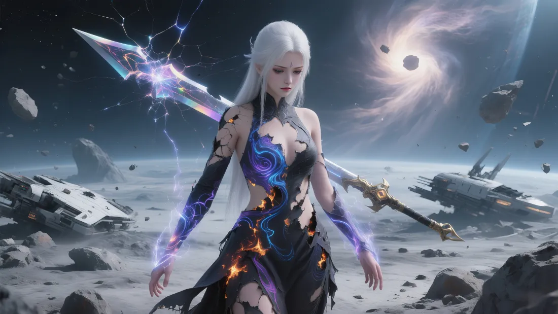 4k银发战士壁纸|星际战舰背景图片 - 宇宙战斗「哲风壁纸」 4k银发战士壁纸|星际战舰背景图片 - 宇宙战斗「哲风壁纸」