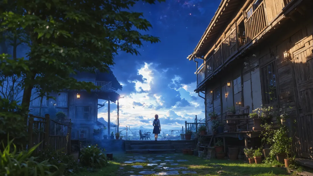 4k木屋壁纸｜自然风景背景图片 - 黄昏剪影「哲风壁纸」