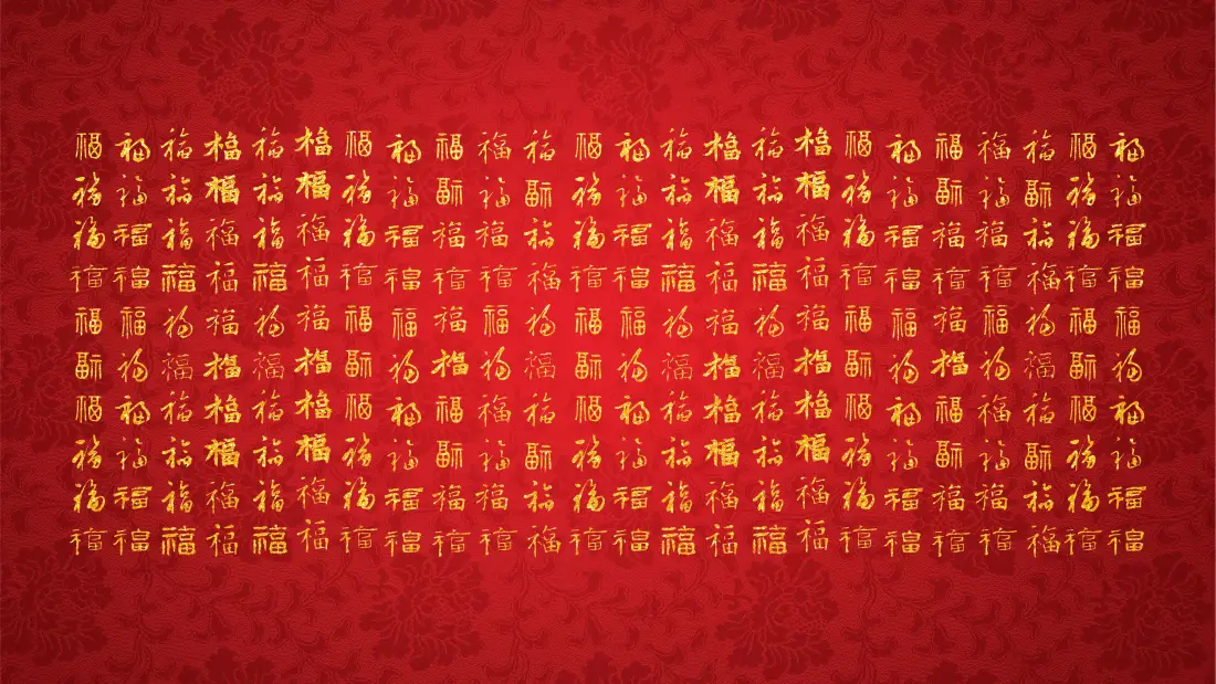 5k(百福壁纸｜红色背景图片 - 传统)「哲风壁纸」