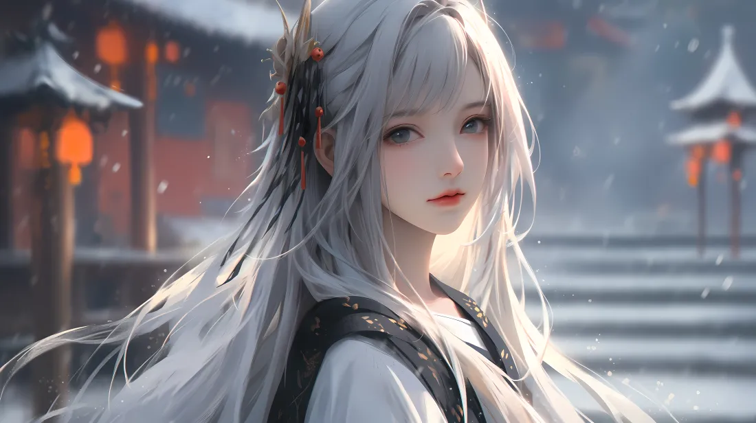 6kAI女神壁纸|横屏回眸背景图片 - 古风雪景「哲风壁纸」 6kAI女神壁纸|横屏回眸背景图片 - 古风雪景「哲风壁纸」