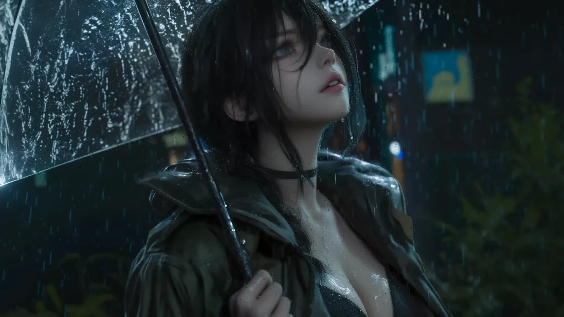 2k雨中壁纸|仰望背景图片 - 撑伞少女「哲风壁纸」 2k雨中壁纸|仰望背景图片 - 撑伞少女「哲风壁纸」