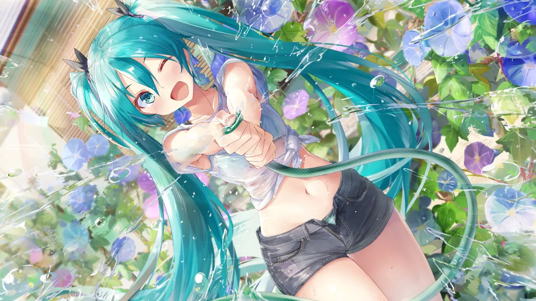 4k初音未来壁纸｜花海背景图片 - 动漫插画「哲风壁纸」