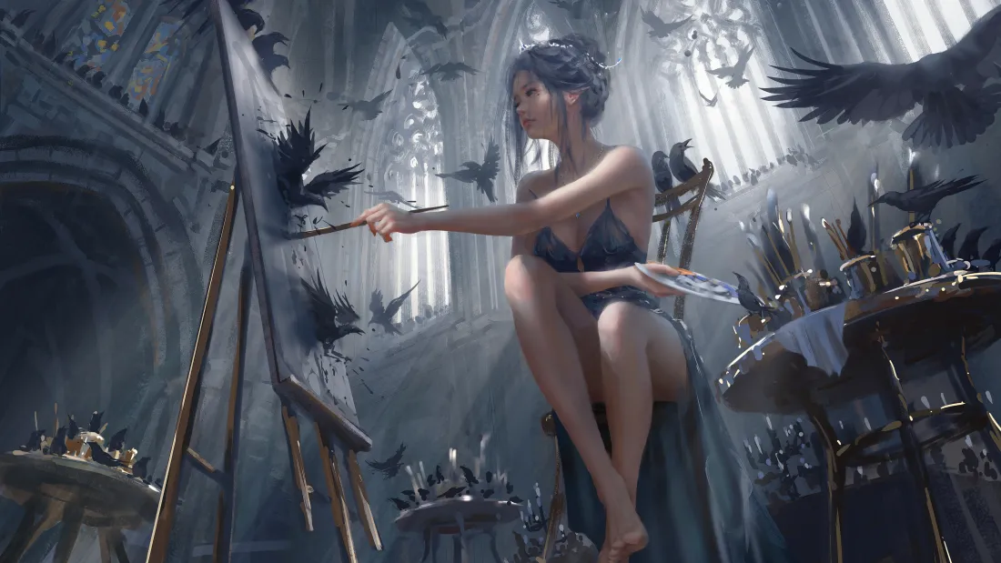 8k(WLOP壁纸|鬼刀海琴烟背景图片 - CG插画)「哲风壁纸」 8k(WLOP壁纸|鬼刀海琴烟背景图片 - CG插画)「哲风壁纸」