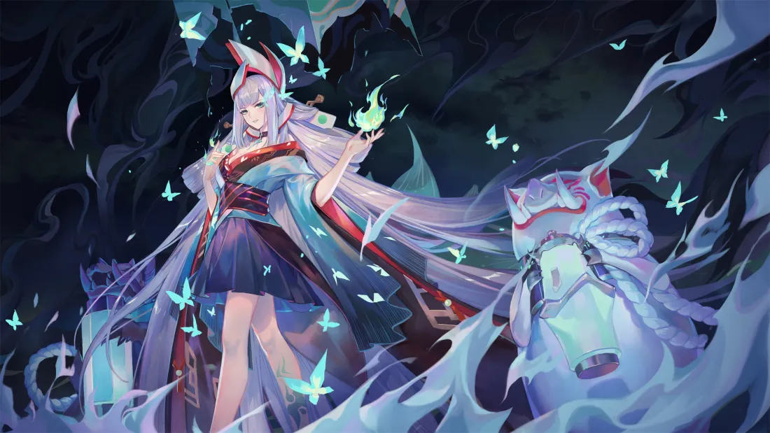 3k蝴蝶幽灵壁纸｜神秘灵蝶背景图片 - 幻夜灵影「哲风壁纸」