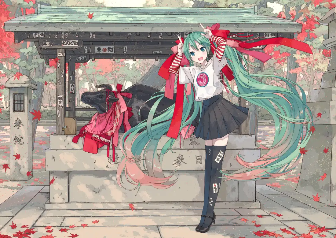 2k初音未来壁纸|寺庙背景图片 - 绿发少女「哲风壁纸」 2k初音未来壁纸|寺庙背景图片 - 绿发少女「哲风壁纸」