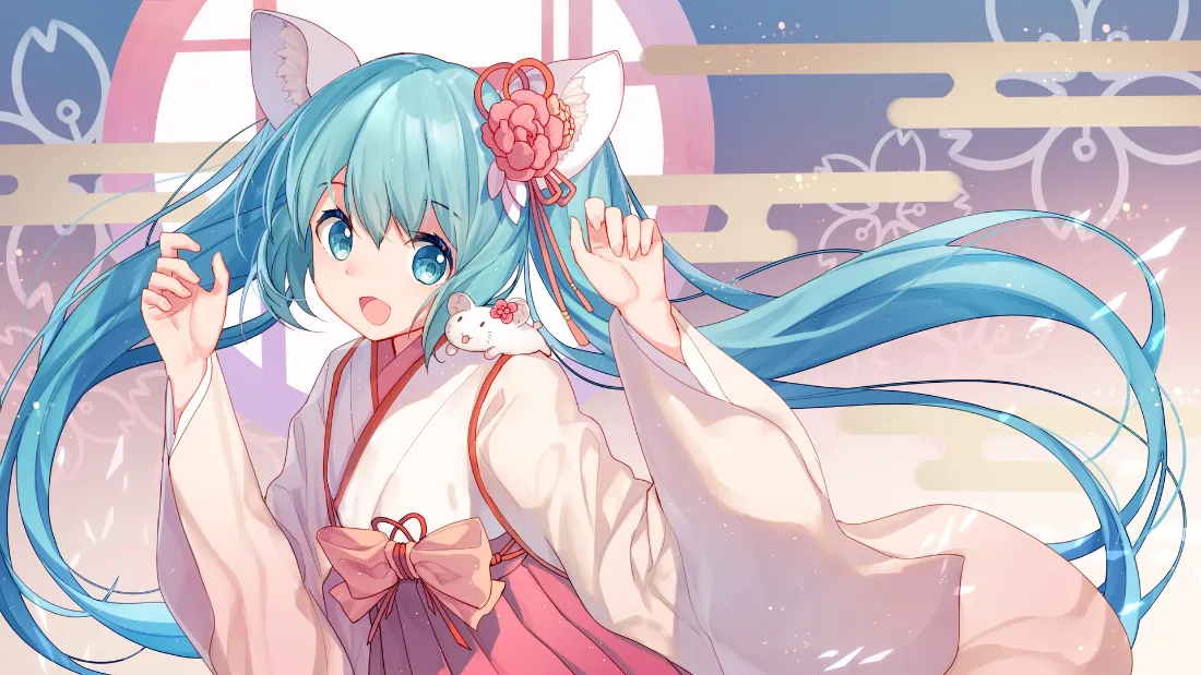 2k(猫耳初音壁纸|萌系背景图片 - 初音未来)「哲风壁纸」 2k(猫耳初音壁纸|萌系背景图片 - 初音未来)「哲风壁纸」