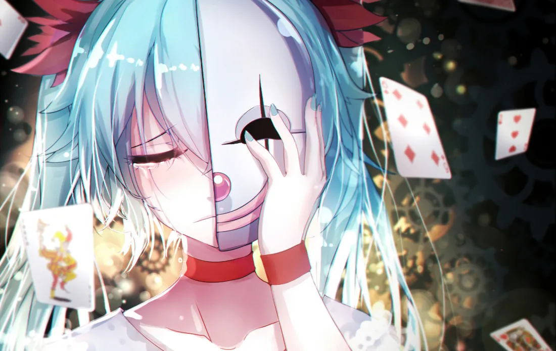 2k初音未来小丑壁纸|双角色背景图片 - 创意同框「哲风壁纸」 2k初音未来小丑壁纸|双角色背景图片 - 创意同框「哲风壁纸」