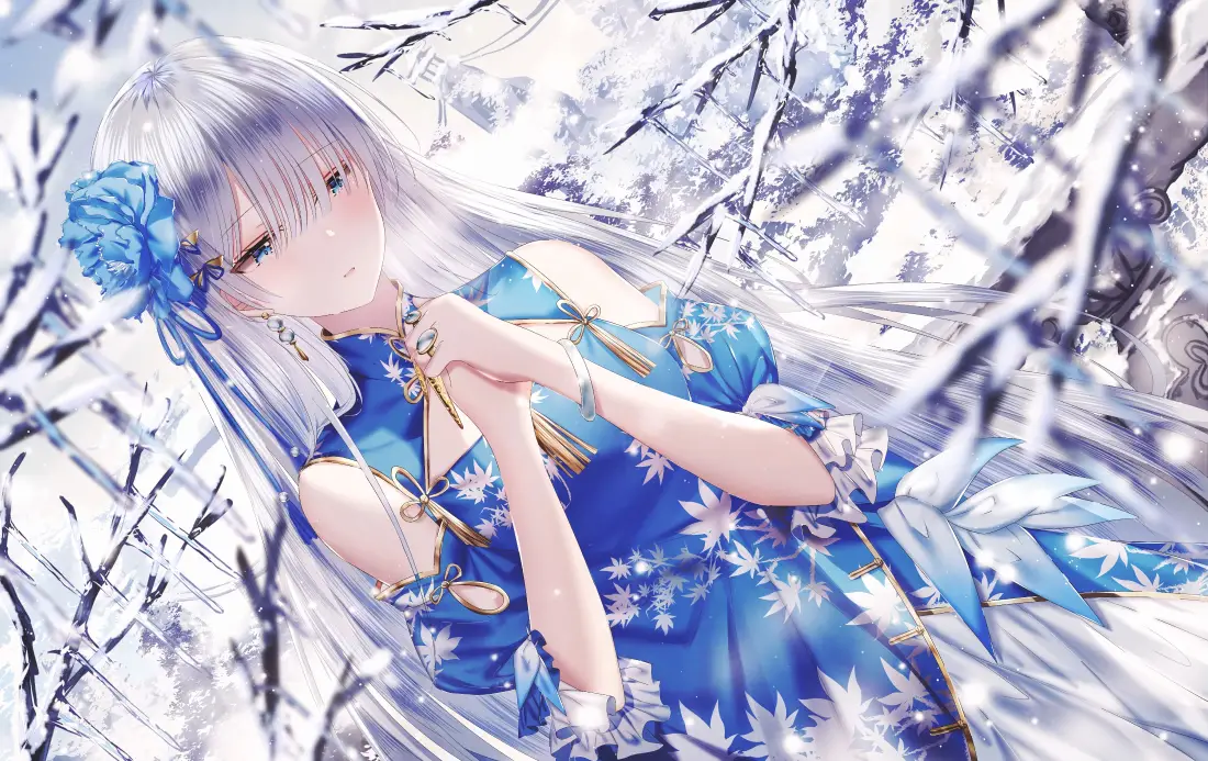 4k雪祈少女壁纸|冬日祈祷背景图片 - 蓝发「哲风壁纸」 4k雪祈少女壁纸|冬日祈祷背景图片 - 蓝发「哲风壁纸」