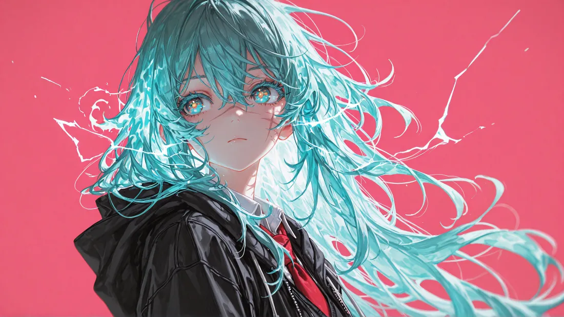4k初音未来壁纸｜粉色背景图片 - 动漫插画「哲风壁纸」