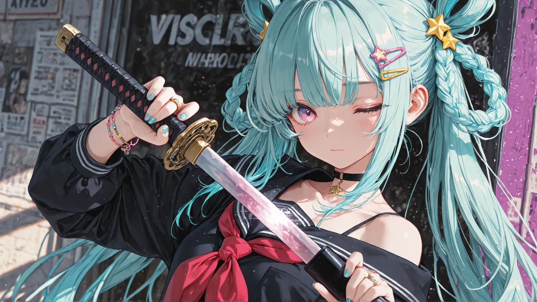 4k初音未来壁纸|武士刀背景图片 - 动漫插画「哲风壁纸」 4k初音未来壁纸|武士刀背景图片 - 动漫插画「哲风壁纸」