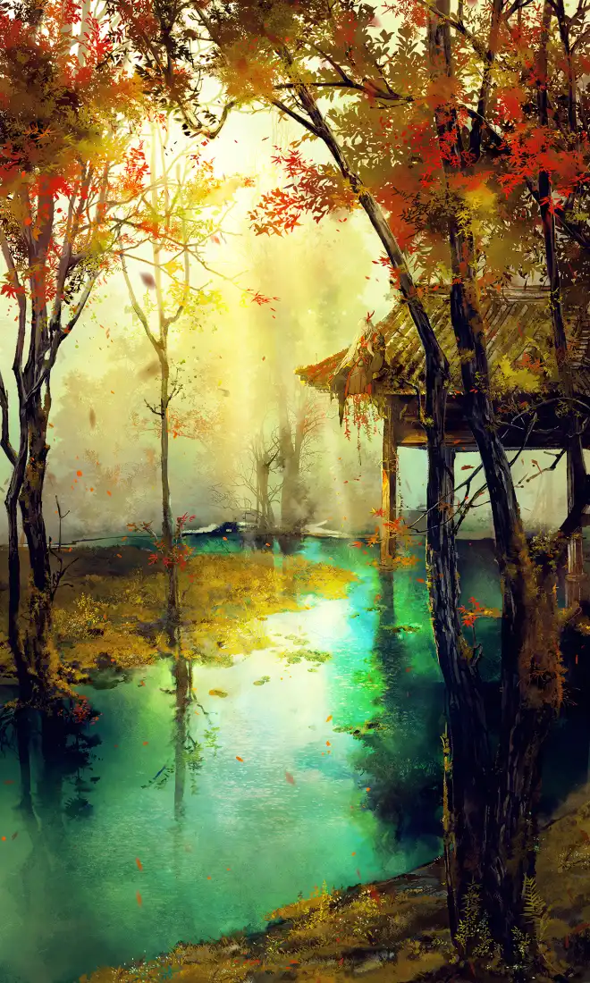 阴阳师同人|平安京秋景背景图片 - 游戏场景「哲风壁纸」 阴阳师同人|平安京秋景背景图片 - 游戏场景「哲风壁纸」