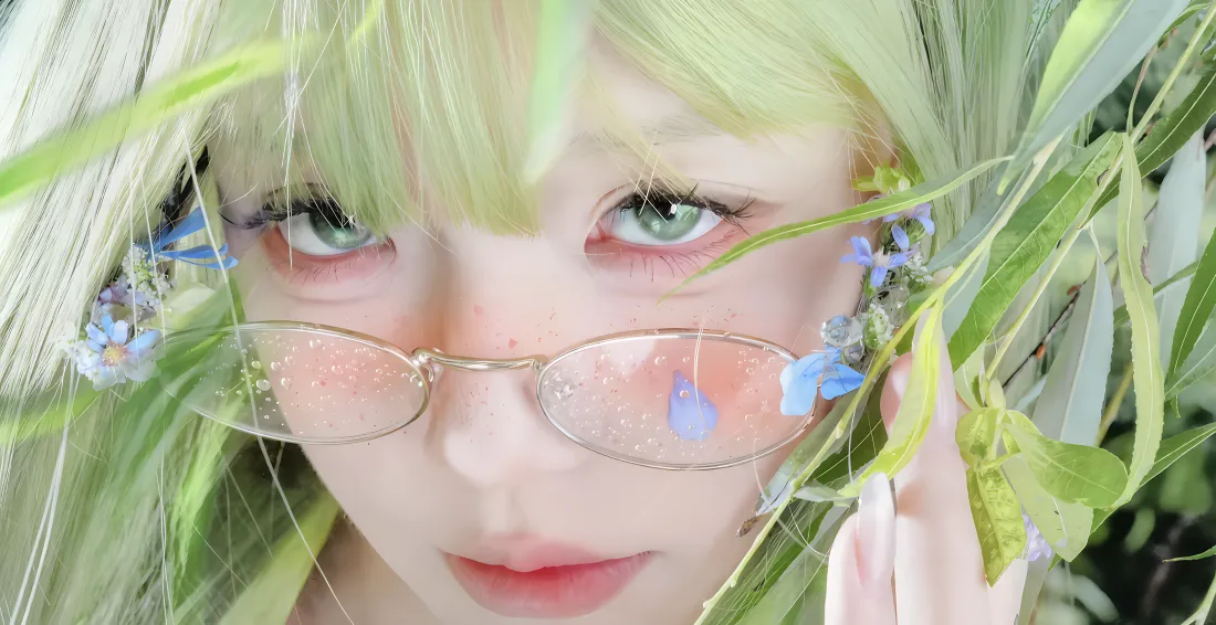 6k绿发少女壁纸|森系绿植背景图片 - 清新氛围「哲风壁纸」 6k绿发少女壁纸|森系绿植背景图片 - 清新氛围「哲风壁纸」