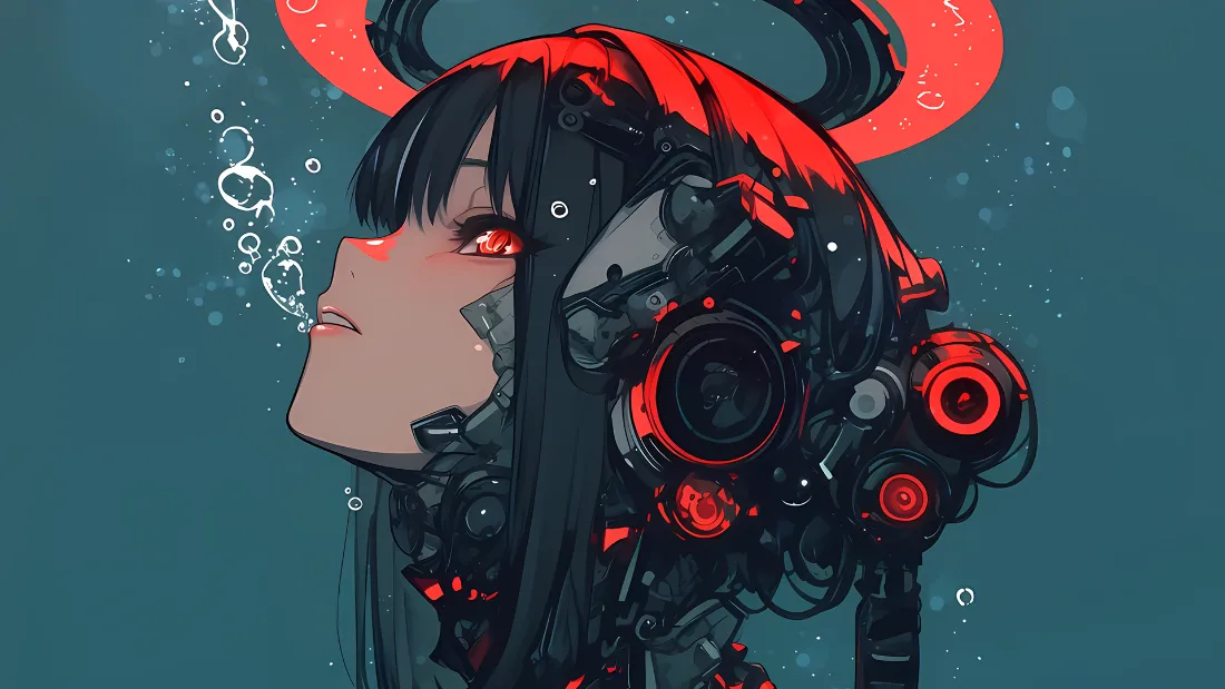 2k机械少女壁纸|赛博朋克背景图片 - 红瞳机械姬「哲风壁纸」 2k机械少女壁纸|赛博朋克背景图片 - 红瞳机械姬「哲风壁纸」