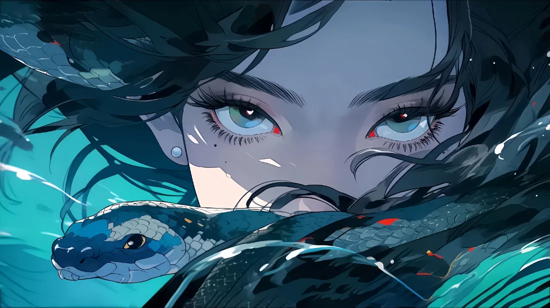 5k银发少女壁纸|腾蛇背景图片 - 奇幻插画「哲风壁纸」 5k银发少女壁纸|腾蛇背景图片 - 奇幻插画「哲风壁纸」