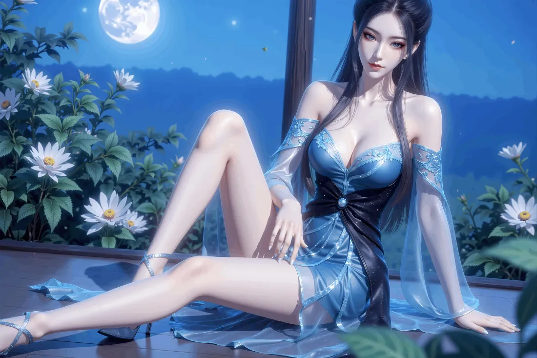 9k焰灵姬壁纸|月夜蓝裙背景图片 - 天行九歌「哲风壁纸」 9k焰灵姬壁纸|月夜蓝裙背景图片 - 天行九歌「哲风壁纸」