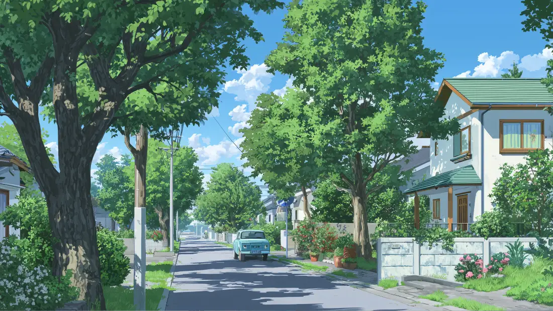 4k夏日小镇壁纸|绿树街道背景图片 - 清新风景「哲风壁纸」 4k夏日小镇壁纸|绿树街道背景图片 - 清新风景「哲风壁纸」