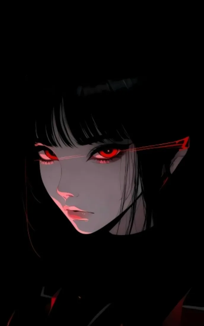 4k美女壁纸 - 红瞳 - 手机壁纸 - 动漫角色「哲风壁纸」