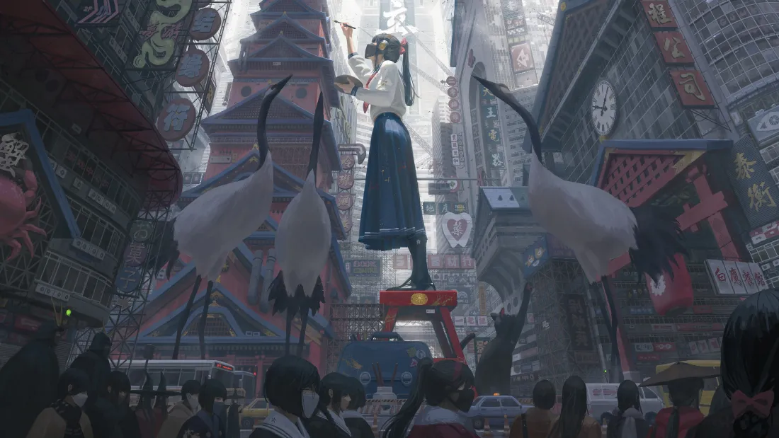 5k奇幻少女壁纸|未来都市背景图片 - 白色飞鸟「哲风壁纸」 5k奇幻少女壁纸|未来都市背景图片 - 白色飞鸟「哲风壁纸」