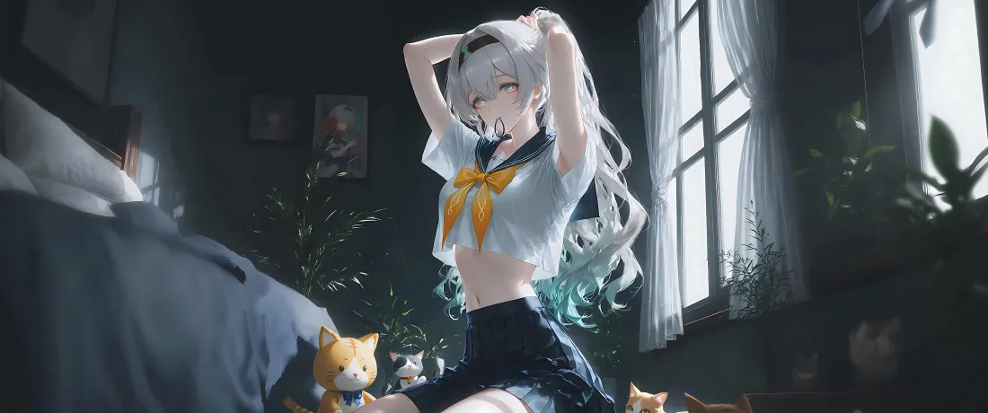 7k银发少女壁纸|窗边背景图片 - 猫咪「哲风壁纸」 7k银发少女壁纸|窗边背景图片 - 猫咪「哲风壁纸」