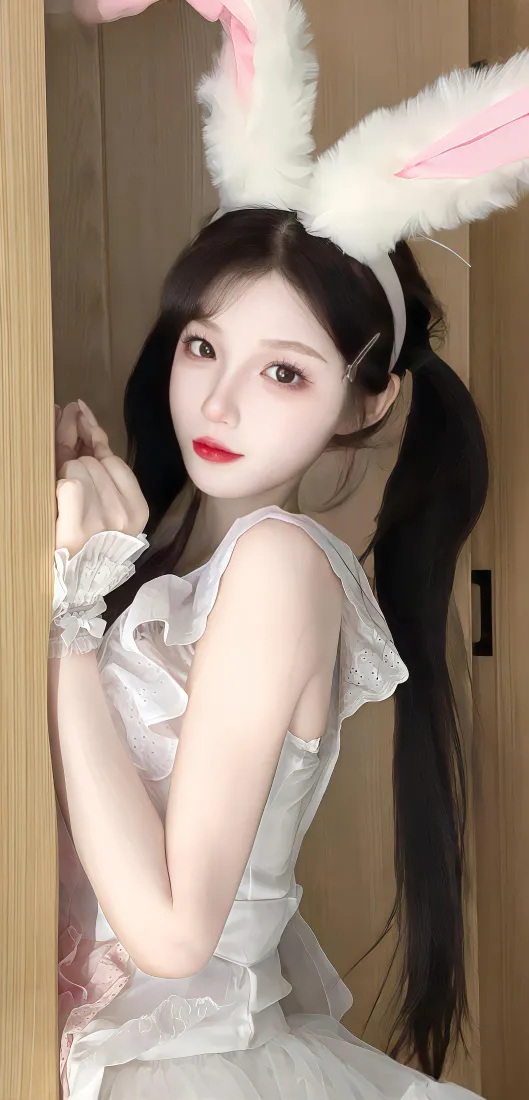 4k长发壁纸 - 美女 - 纯欲 - 室内「哲风壁纸」