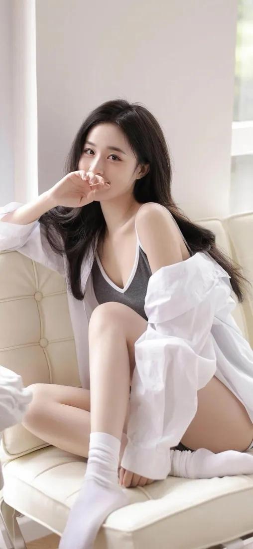 美女手机壁纸|沙发背景图片 - 白衣白袜「哲风壁纸」 美女手机壁纸|沙发背景图片 - 白衣白袜「哲风壁纸」
