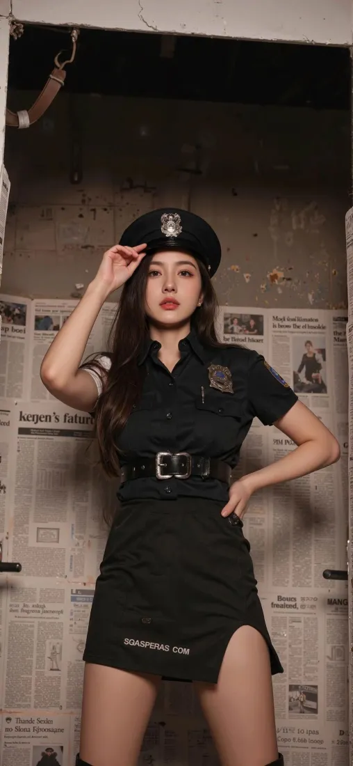 女警装美女手机壁纸|报纸背景 - 黑衣短裙「哲风壁纸」 女警装美女手机壁纸|报纸背景 - 黑衣短裙「哲风壁纸」