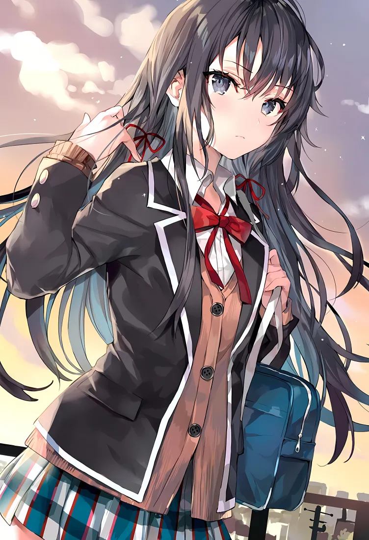 雪之下雪乃手机壁纸|校服少女背景图片 - 动漫角色「哲风壁纸」 雪之下雪乃手机壁纸|校服少女背景图片 - 动漫角色「哲风壁纸」