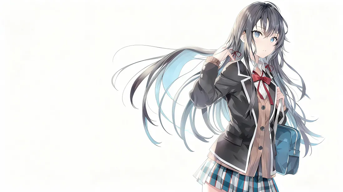 4k雪之下雪乃壁纸｜校服少女 - 我的青春恋爱物「哲风壁纸」