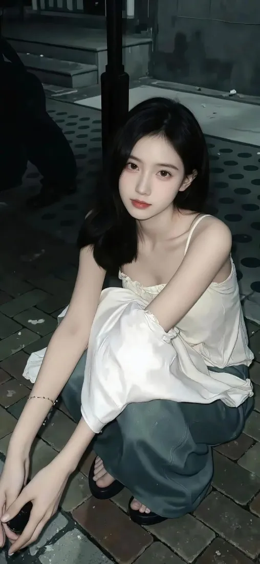 白衣美女手机壁纸|夜晚街景 - 蓝色裤子「哲风壁纸」 白衣美女手机壁纸|夜晚街景 - 蓝色裤子「哲风壁纸」