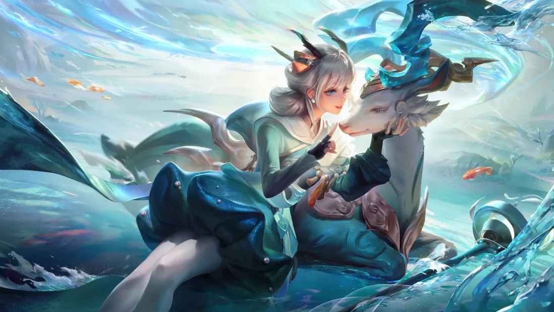 2k瑶 王者荣耀壁纸｜水元素背景 - 互动「哲风壁纸」