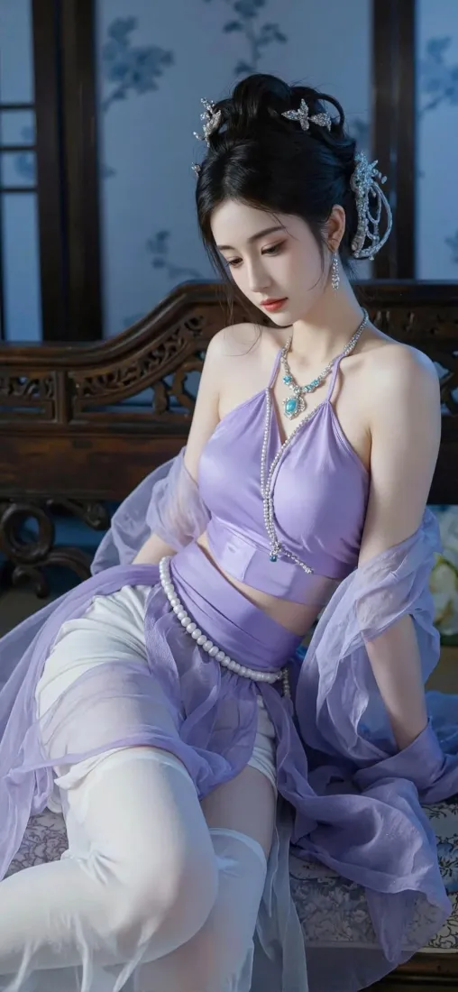 古风美女手机壁纸|紫色汉服背景 - 白丝「哲风壁纸」 古风美女手机壁纸|紫色汉服背景 - 白丝「哲风壁纸」