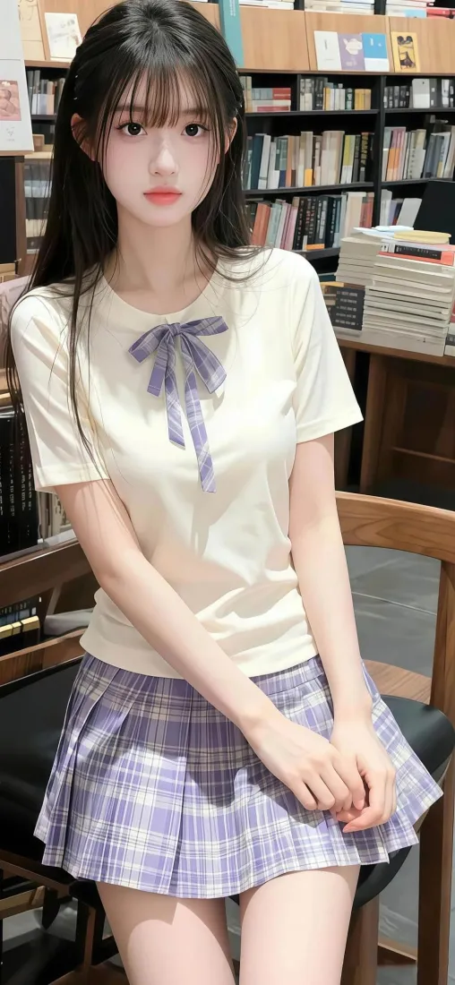 jk制服美女手机壁纸|书架背景 - 清新「哲风壁纸」 jk制服美女手机壁纸|书架背景 - 清新「哲风壁纸」