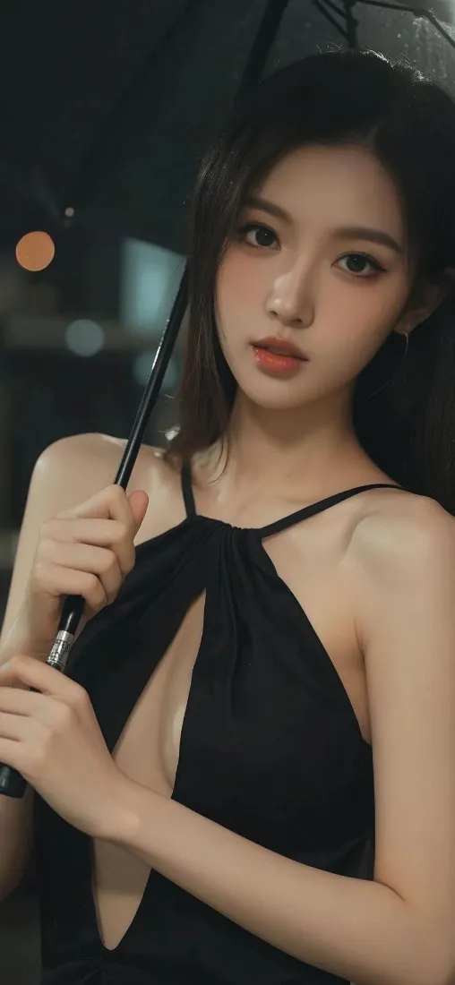 黑衣美女雨夜撑伞手机壁纸|夜景 - 手机高清「哲风壁纸」 黑衣美女雨夜撑伞手机壁纸|夜景 - 手机高清「哲风壁纸」