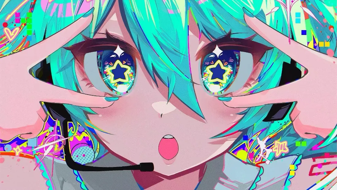 2k星星眼青发动漫壁纸|炫彩背景 - 耳机「哲风壁纸」 2k星星眼青发动漫壁纸|炫彩背景 - 耳机「哲风壁纸」