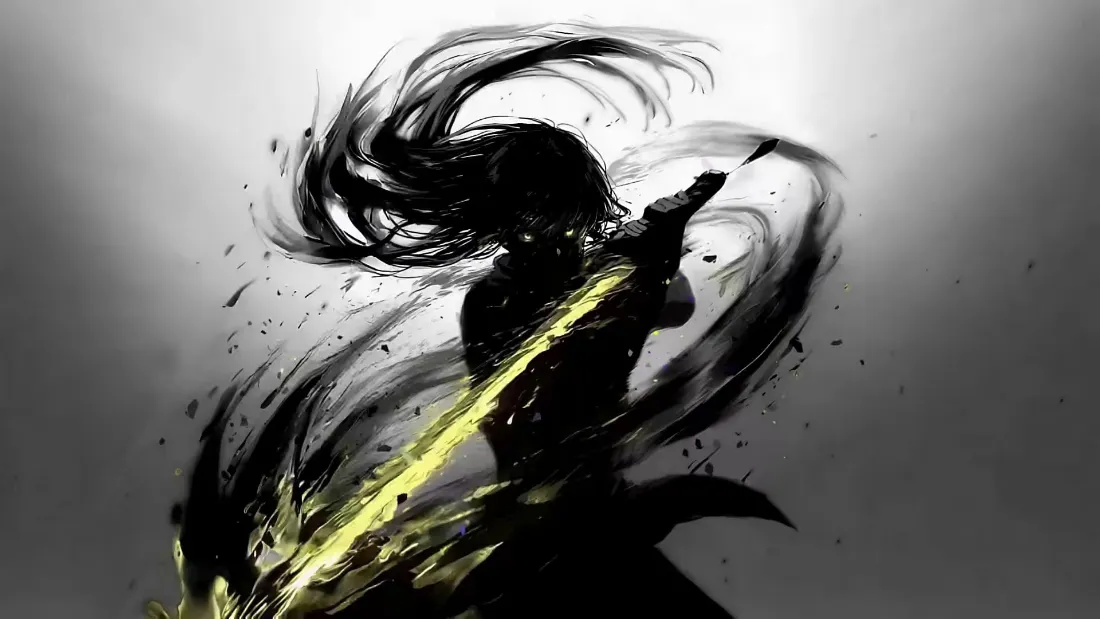 2k水墨剑客光染壁纸|黄剑剪影 - 武侠「哲风壁纸」 2k水墨剑客光染壁纸|黄剑剪影 - 武侠「哲风壁纸」