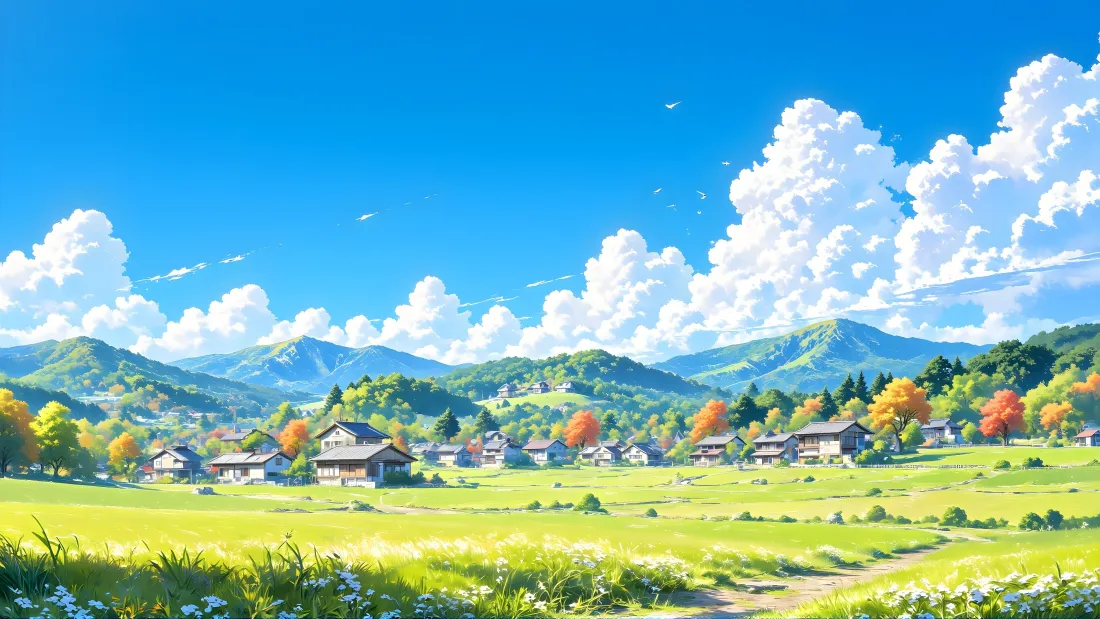 4k夏日乡野壁纸|乡村旷野背景 - 蓝天白云田野「哲风壁纸」 4k夏日乡野壁纸|乡村旷野背景 - 蓝天白云田野「哲风壁纸」