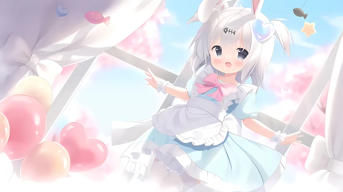 4k兔耳少女壁纸|粉色爱心背景 - 可爱二次元「哲风壁纸」 4k兔耳少女壁纸|粉色爱心背景 - 可爱二次元「哲风壁纸」
