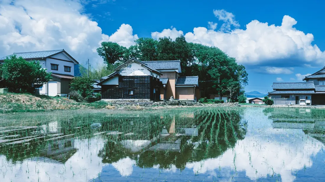 2k乡村风景壁纸|稻田房屋背景图 - 蓝天白云倒影「哲风壁纸」 2k乡村风景壁纸|稻田房屋背景图 - 蓝天白云倒影「哲风壁纸」