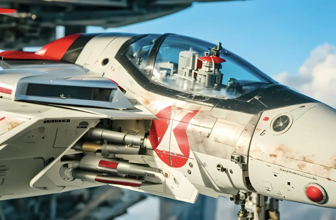 2k太空堡垒战斗机壁纸｜航母背景 - VF-1S「哲风壁纸」