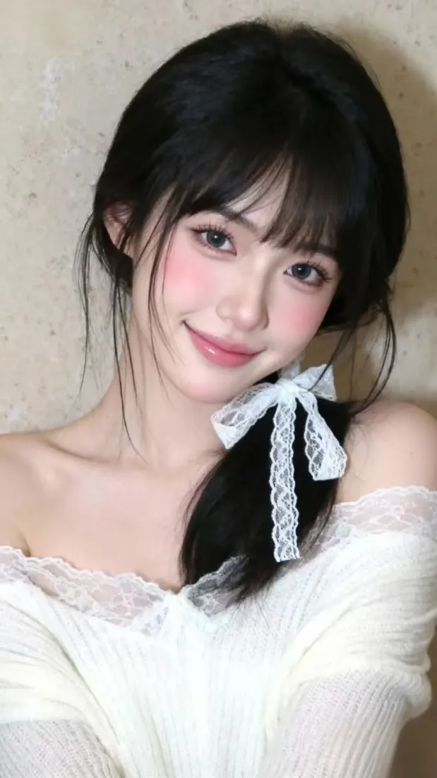 白衣美女手机壁纸|室内背景图片 - 蕾丝蝴蝶结「哲风壁纸」 白衣美女手机壁纸|室内背景图片 - 蕾丝蝴蝶结「哲风壁纸」
